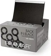Framar Back In Black Pop Up Hair Foil, Aluminum Foil Sheets, Hair Foils For Highlighting - 500 Foil Sheets