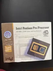 NEW Vintage Intel Pentium Pro Processor 180MHz CPU Retail Boxed 1996 Gold