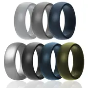 Silicone Wedding Solid Ring Set by ROQ for Men - 7 x 11 mm Ring