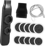 HONITANO Black Kazoo Two Holes Kazoo Musical Instrument for Boys and Girls Students Adults Party Favors Lanyard