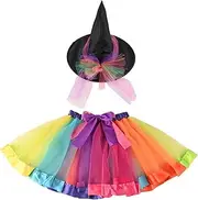 [Generic] Witch Costume Toddler - Breathable Girls Halloween Skirt Kids Witch Dress - Stylish Halloween Witch Dress Childrens Halloween Dress for Children Girls
