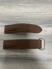 NEW Hamilton 22mm Brown Croco Leather Watch Strap Band with Silver Clasp