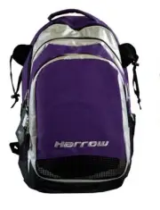 Harrow Elite Field Hockey/Lacrosse Backpack, Purple/Silver