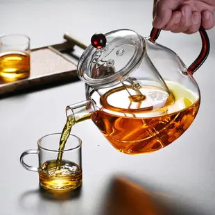 大容量全玻璃蒸茶壺 電陶爐煮茶器 加厚玻璃煮茶壺燒水壺茶具