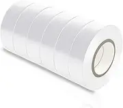 6 Pack White Electrical Tape Each Roll 0.6" x 50' - Viaky High End Industrial Grade - Rated to 176 Degrees & 600 Volts - Vinyl Insulating Backing - Perfect for Electric Wiring Projects