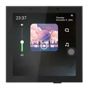 Touch Screen 4 Inch Android 11 Smart Home Audio System Voice Control Tuya WiFi Background Music Wall Black