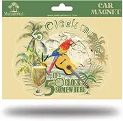 Margaritaville 5 O'Clock Music Badge Magnet - for Car, Fridge