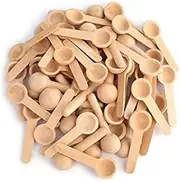 Tebery 60pcs Mini Wooden Spoons for Spices, Condiments, Milk, Tea & More