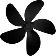 Fireplace Fan Blades Exhaust Register Booster Fan Torch Register Booster Heater Stove Blower Fan Electric Silent Stove Fan Blades Aluminum Alloy Black