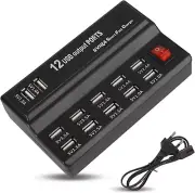 USB Charging Station 12 Ports,Sector Adapter USB Hub Multiple USB Charger Adapte