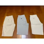 [二手] UNIQLO 男生拉鍊扣環合身短褲(卡其/黑白條紋/白條紋)