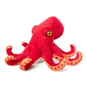 Living Nature 27cm Common Octopus Stuffed Animal Plush Kids/Children Toy Red