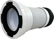 Flexible 4" 100/110mm Toilet Pan Connector Universal WC Toilet Pan Connector Flexi Slinky Waste Soil Pipe 300mm-600mm Waste Pipe Connector, Durable and Adjustable Flexible Pipe