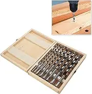 8pc Wood Auger Drill Bit Set, 230mm 9 Length Bit Set Drill Bits for Wood, 6/8/10/12/14/16/18/20mm Hex Drill Bit Set, Long Drill Bits for Wood Wood Drill Bits