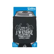 This Is What Awesome Solicitor - Novelty Funny Gift Stubby Holder With Base