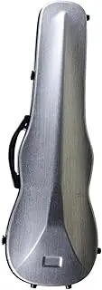 Hellery Violin Case Hard Shell,Violin Storage Hard Box,Carbon Fiber Violin Box,Violin Bag for Amateur Players, silvery