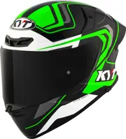KYT TT-Revo Overtech Helmet, black-green, Size XL for Men Black Green