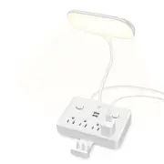 LED Desk Lamp with 2 USB Charging Port and 4 AC Power Outlet, Table Lamps 3 L...