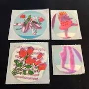 Lot Of 4 Vintage 80’s LISA FRANK Stickers