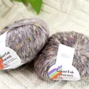 Sale 2BallsX50g Fluffy Soft Colorful Mohair Rugs Shawls Blankets Crochet Yarn 06