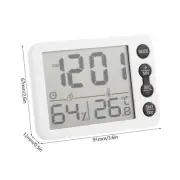 Indoor Thermometer Hygrometer Large Screen Alarm Clock With Countdown
