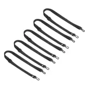 5 Pcs Shoulder Strap Adjustable Swivel Clips Hooks Buckle Slide, Black