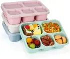 Bento Lunch Box Reusable 5 Compartment Lunch Containers for Kids Adults to