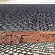 Garden Retaining Wall Grid Stabilizer Geocell Ground Grid Paver Gravel Grid Stabilization Mesh for Retaining Wall/Steep Driveway/Traffic Areas, Reusable Geogrid Permeable(2x10 m/6.5x33 ft)