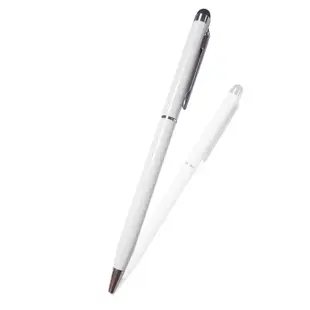 (白)iPhone/iPad/三星 平板 智慧型手機 雙效可書寫(單色)電容式觸控筆