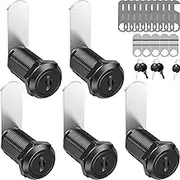 Furniture Cam Lock 16/30mm Zinc Alloy Cabinet Keyed Cam Lock Black RV Drawer Door Lock Keyed Alike Security File Lock Rustproof Mailbox Cam Lock for Cabinet RV Drawer Mailbox (30MM)