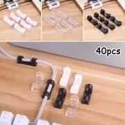 Neat and Tidy Cable Cord Organization with 40Pcs Holder Clips (68 characters)