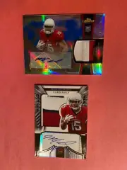 Michael Floyd 2012 2x Card Lot Crown Finest Rookie Auto Autograph Patch /99 /149