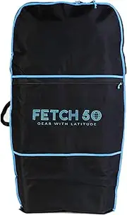 Fetch 50 Double Bodyboard Bag with Rucksack Straps, Heavy Duty Polyester, Large Accessories Pocket, Easy to Clean