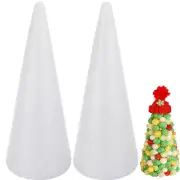 2 Pcs Christmas Tree Foam Cones Craft Large Ball Child Travel