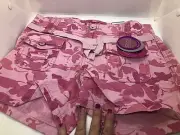Girls GLO Jeans Shorts - You Pick - Pink Butterfly's Rip-Stop Camouflage Summer