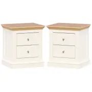 Cosmoliving 2 Drawers Bedside Table with Dresser