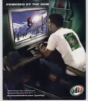 2004 Mountain Dew Vintage Print Ad Poster Xfire Video Game Art