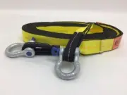 One 2" x 20' Yellow Double Ply Tow & Recovery Strap with 5/8" Screw Pin Shackles