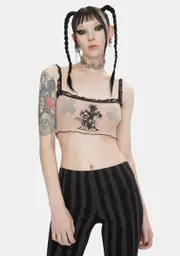 [DAMAGE] x Yenta Yen Nude Mesh Top