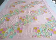 Machine sewing handmade rayon patchwork size 54"x 64" quilt top