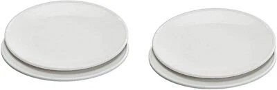 Nordic Ware Microwave Everyday Dinner Plates, Set of 4, white, 10 Inch White
