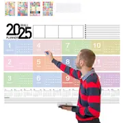 2025 Wall Calendar Adhesive Schedule Planner 12 Months Calendar for Organizing and Planning-Style 3