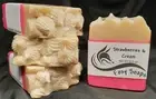 Strawberries & Cream Goat Milk Homemade Artisan Soap
