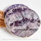 Natural Amethyst Agate Coaster Set, Dinnerware Cup Coaster Christmas Sale Decors