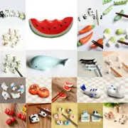 Cute Animal Ceramic Chopsticks Spoon Fork Holder Kitchen Chopstick Rest Stand