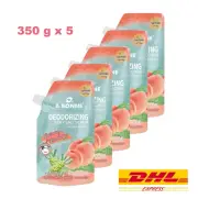 5 x A Bonne' Deodorizing Silky Salt Scrub Wasabi & Peach Whitening Vita B3 350g