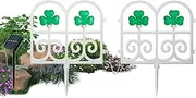 Lighted Garden Fence, 2X Picket Fence Garden Border, Weather Resistant Tree Yard Pet Barrier for Wedding, Yard, Outdoor Decoration