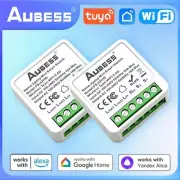 Tuya Mini Wifi Smart Switch 2 Gang Smart Switch Module Support 2 Way Control Sma