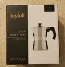 Italian Moka Pot 3 Cup Stovetop Espresso Maker. JOYJOLT 4.4 OZ