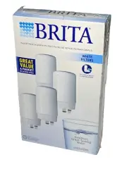 4 FILTERS BRITA FAUCET REPLACEMENT FILTERS WHITE FR-200